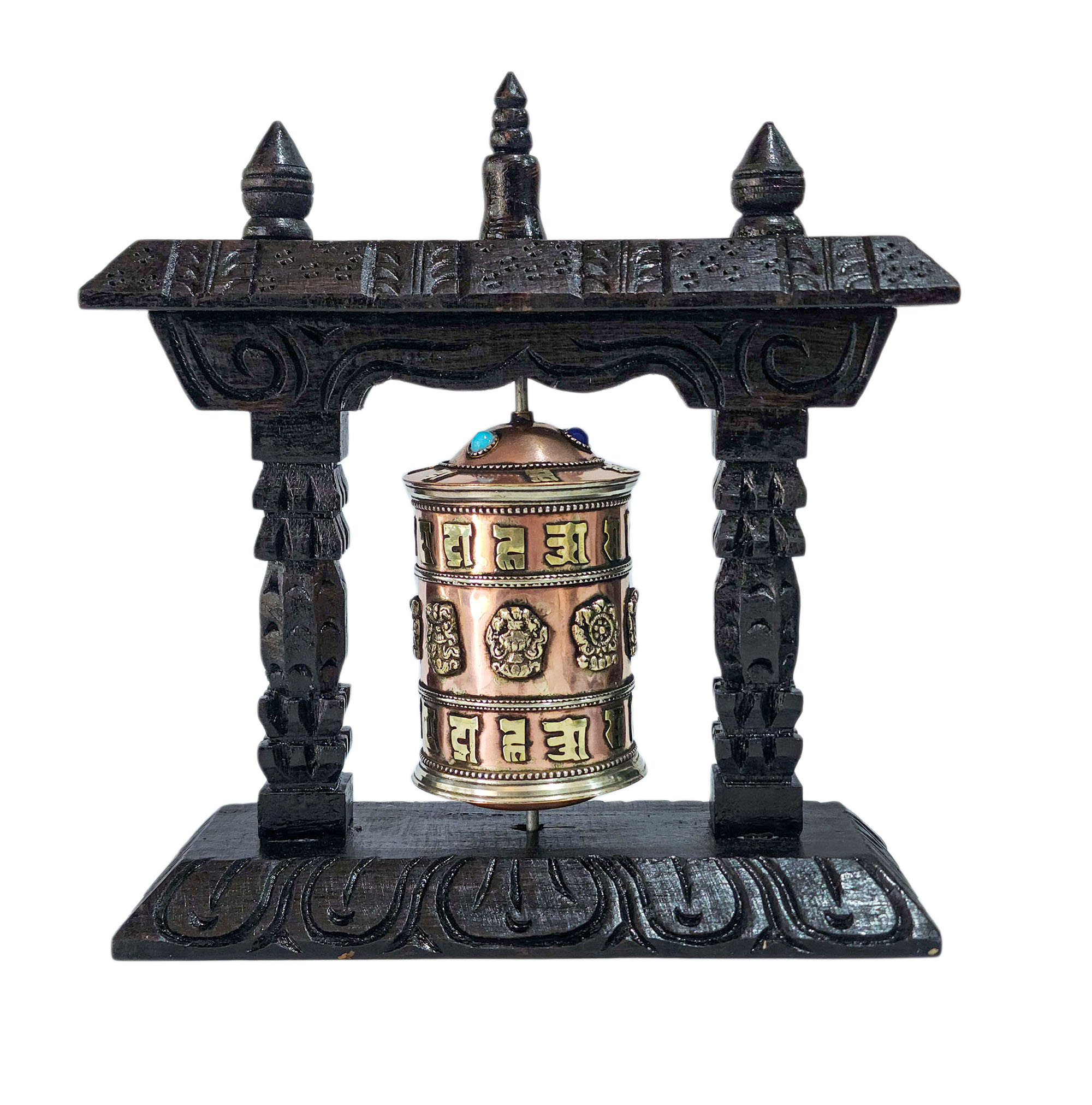 Buddhist Handmade Wall Prayer Wheel <span Style=
