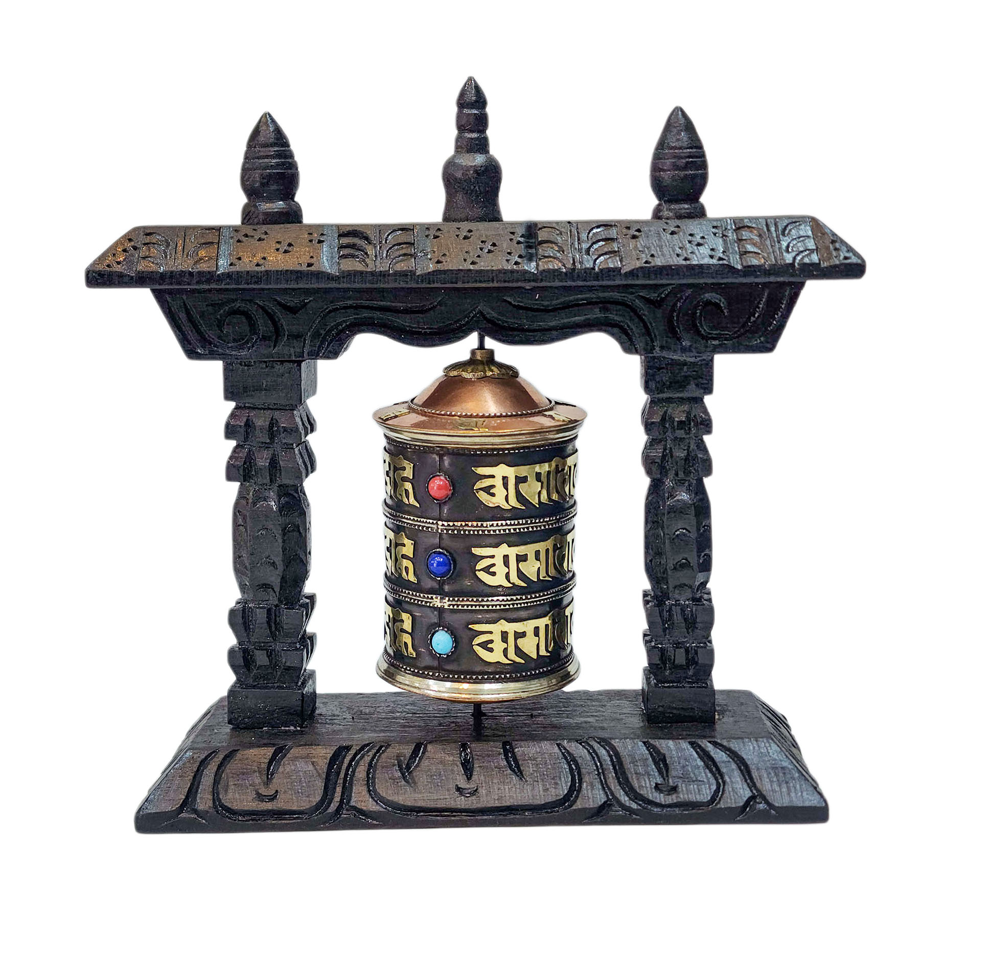 Buddhist Handmade Wall Prayer Wheel <span Style=