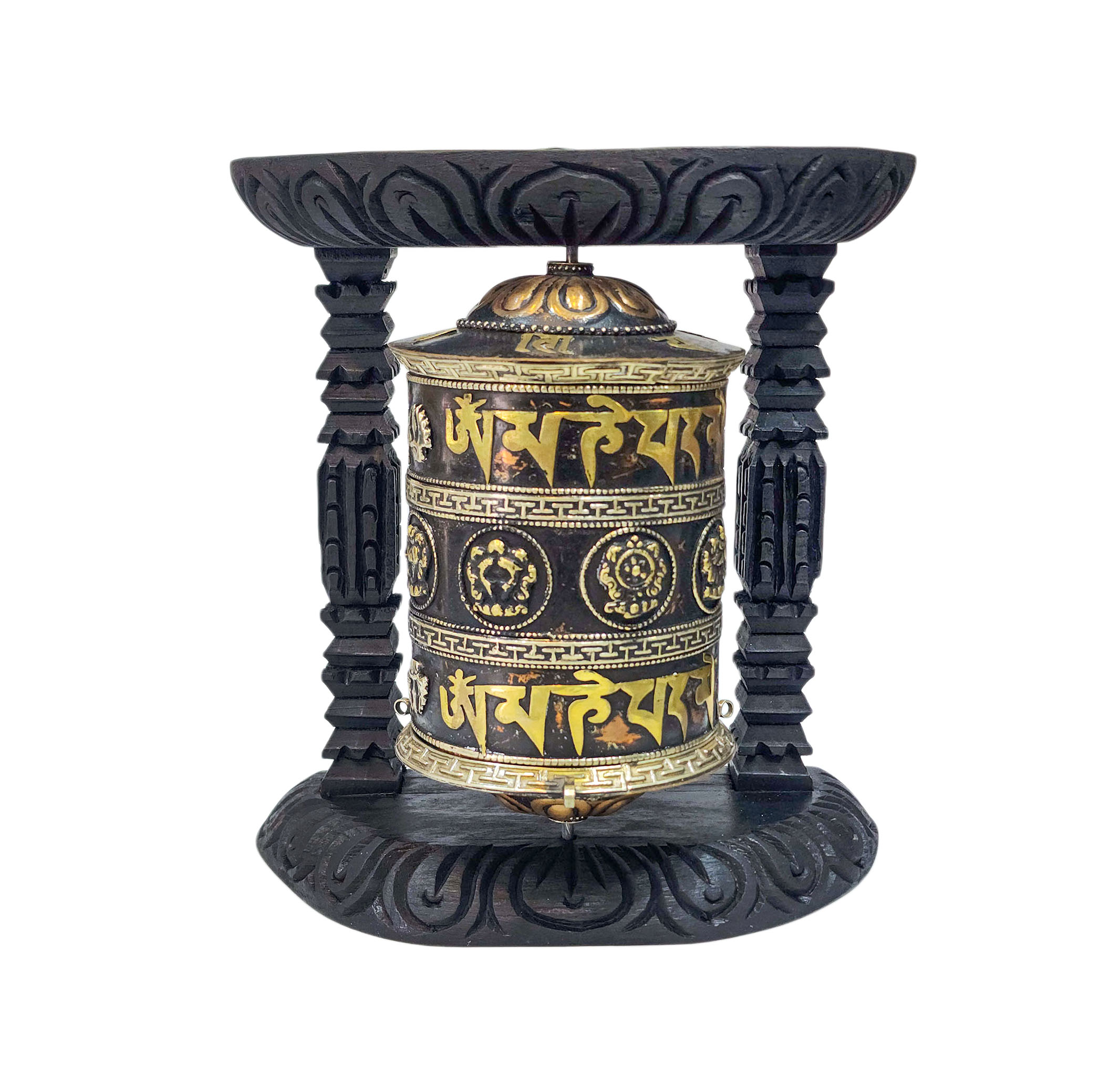 Buddhist Handmade Wall Prayer Wheel <span Style=
