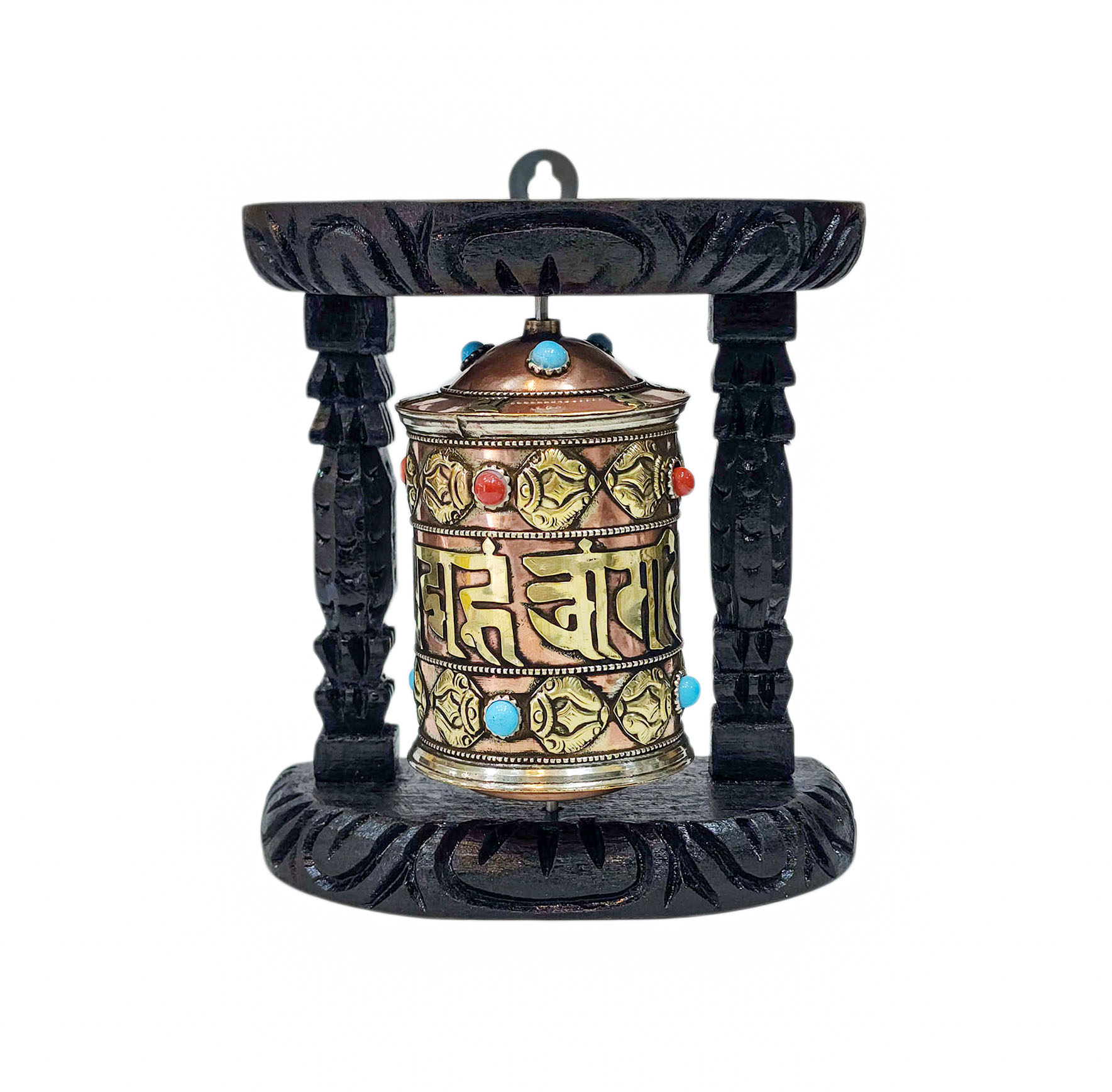 Buddhist Handmade Wall Prayer Wheel <span Style=