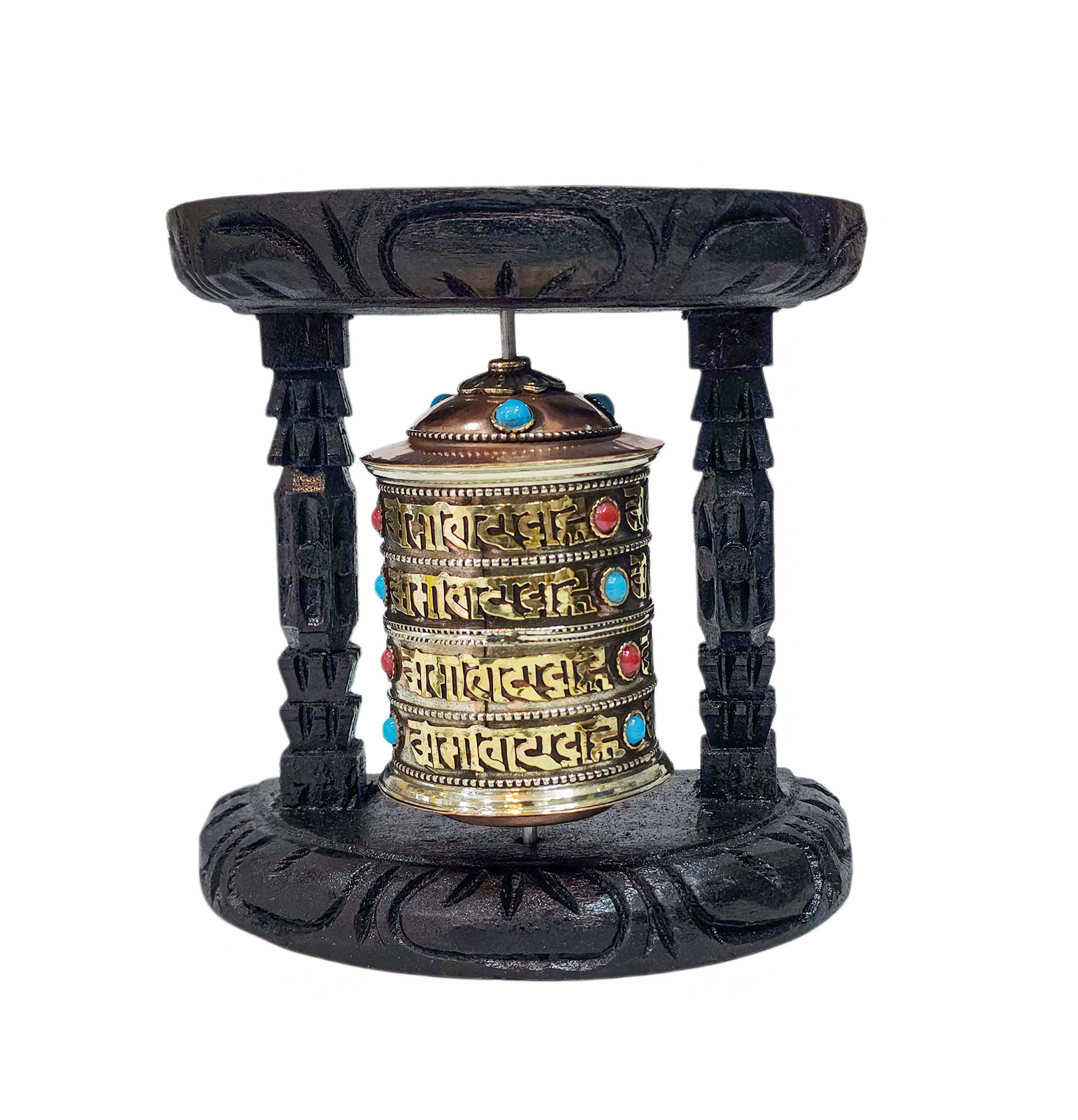 Buddhist Handmade Wall Prayer Wheel <span Style=