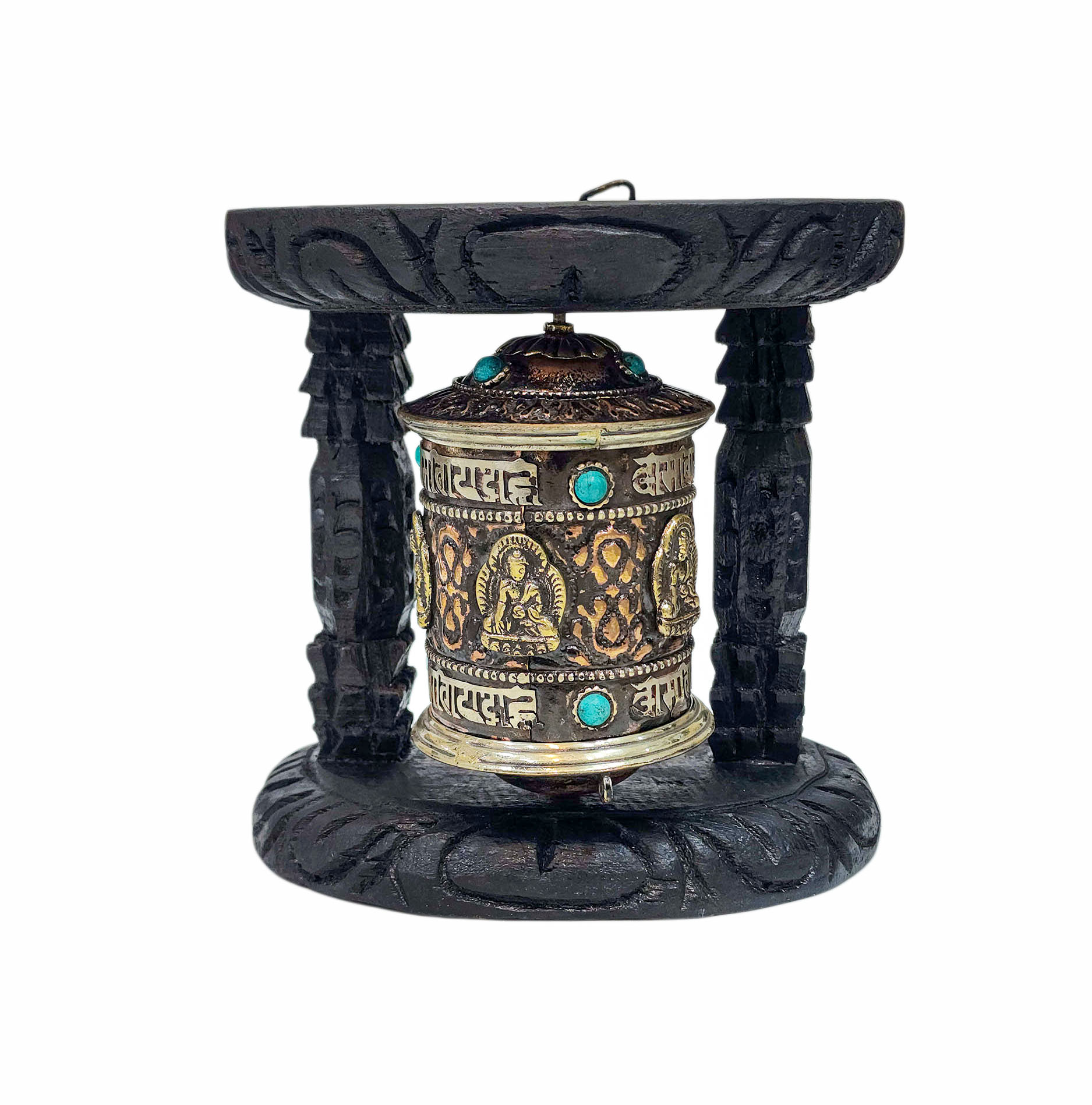 Buddhist Handmade Wall Prayer Wheel <span Style=