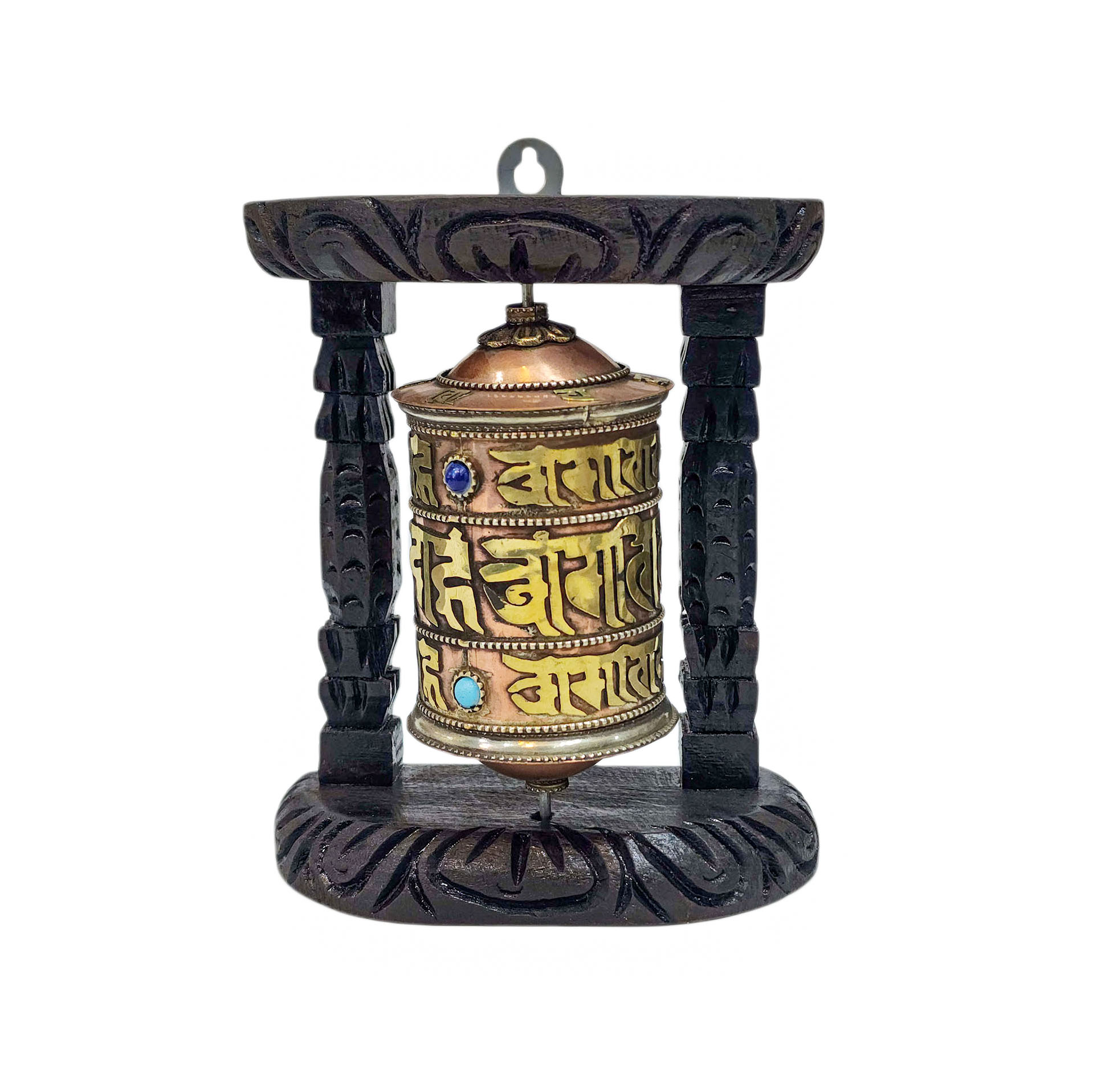 Buddhist Handmade Wall Prayer Wheel <span Style=