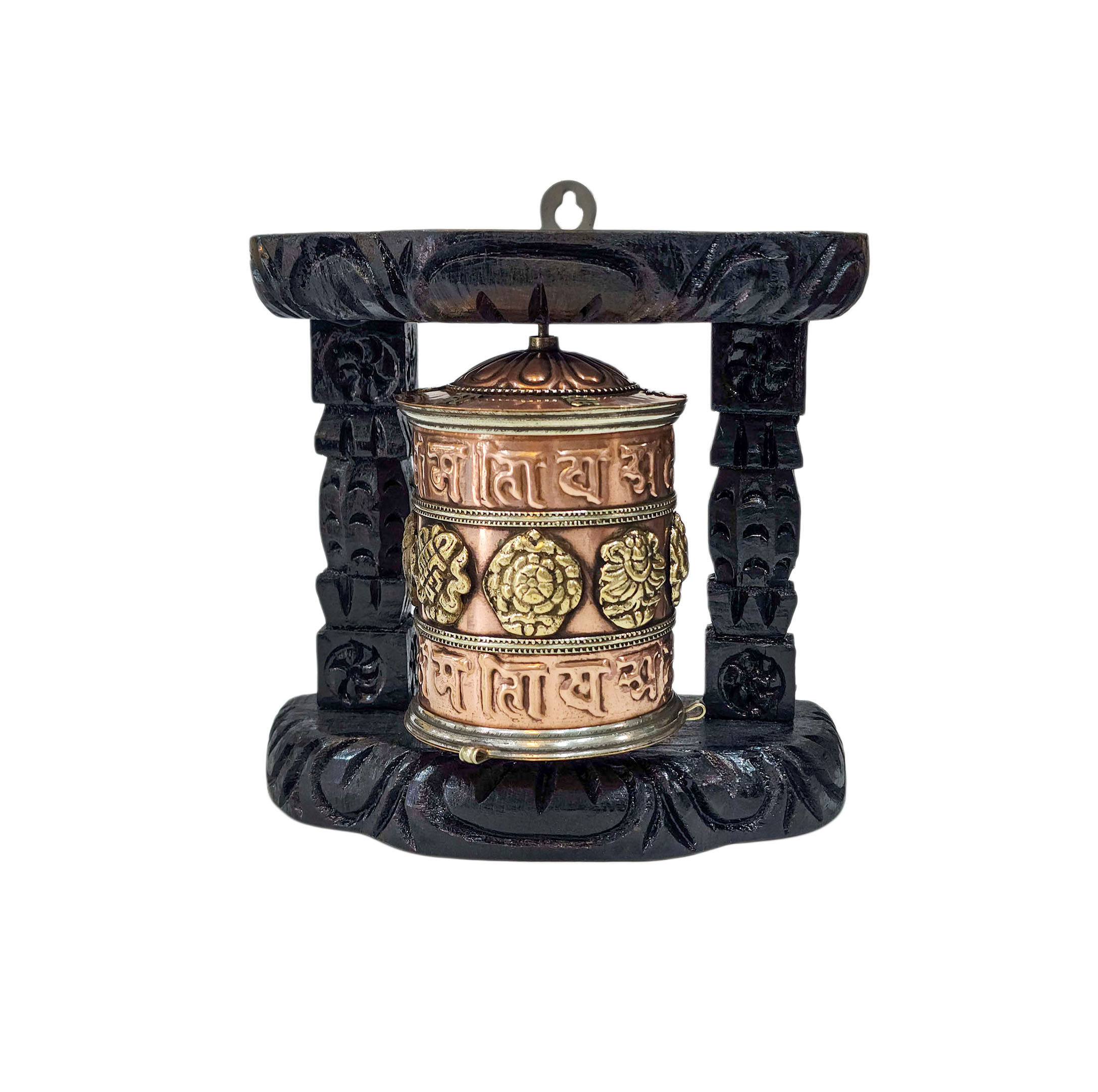 Buddhist Handmade Wall Prayer Wheel <span Style=