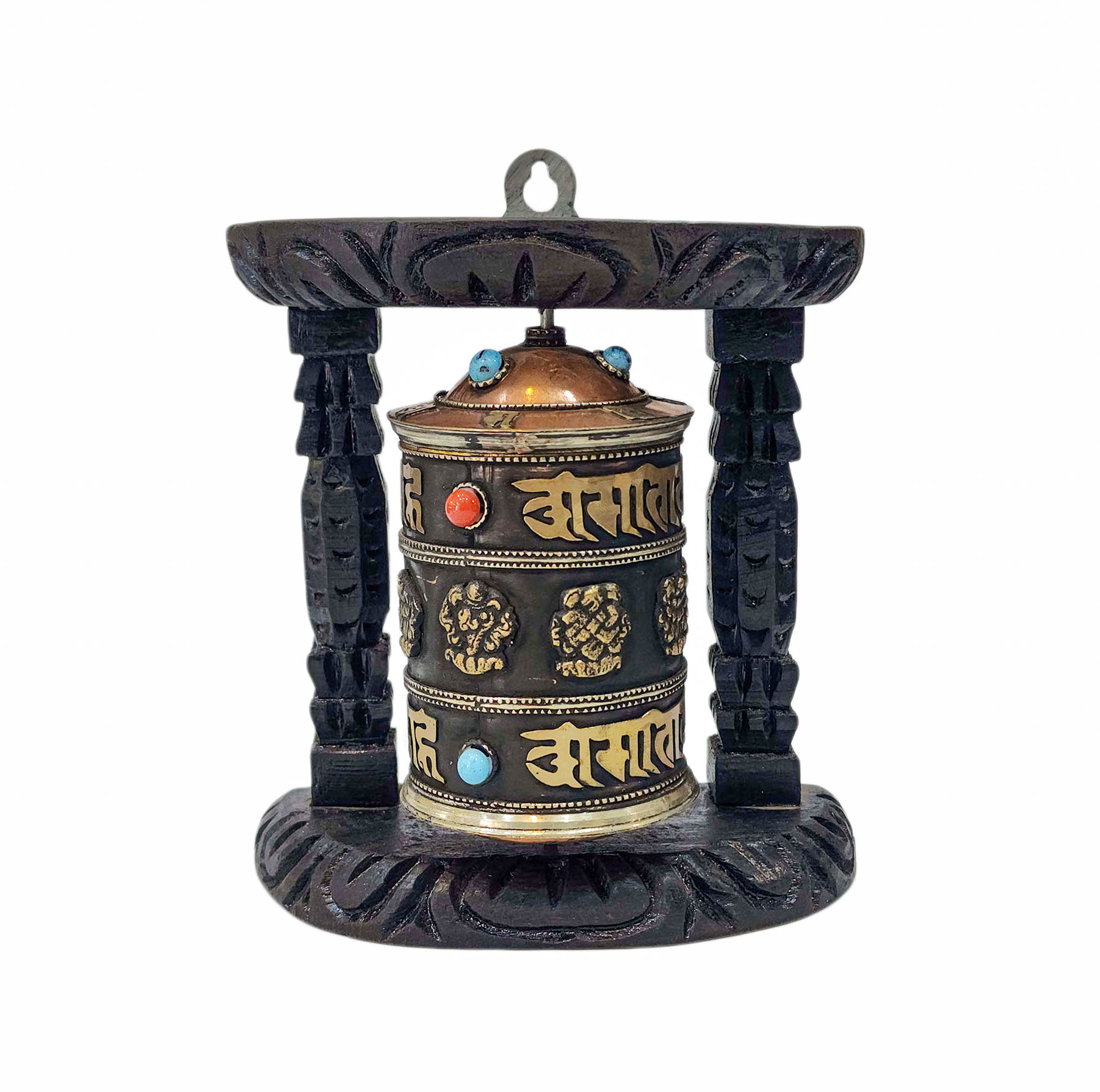 Buddhist Handmade Wall Prayer Wheel <span Style=
