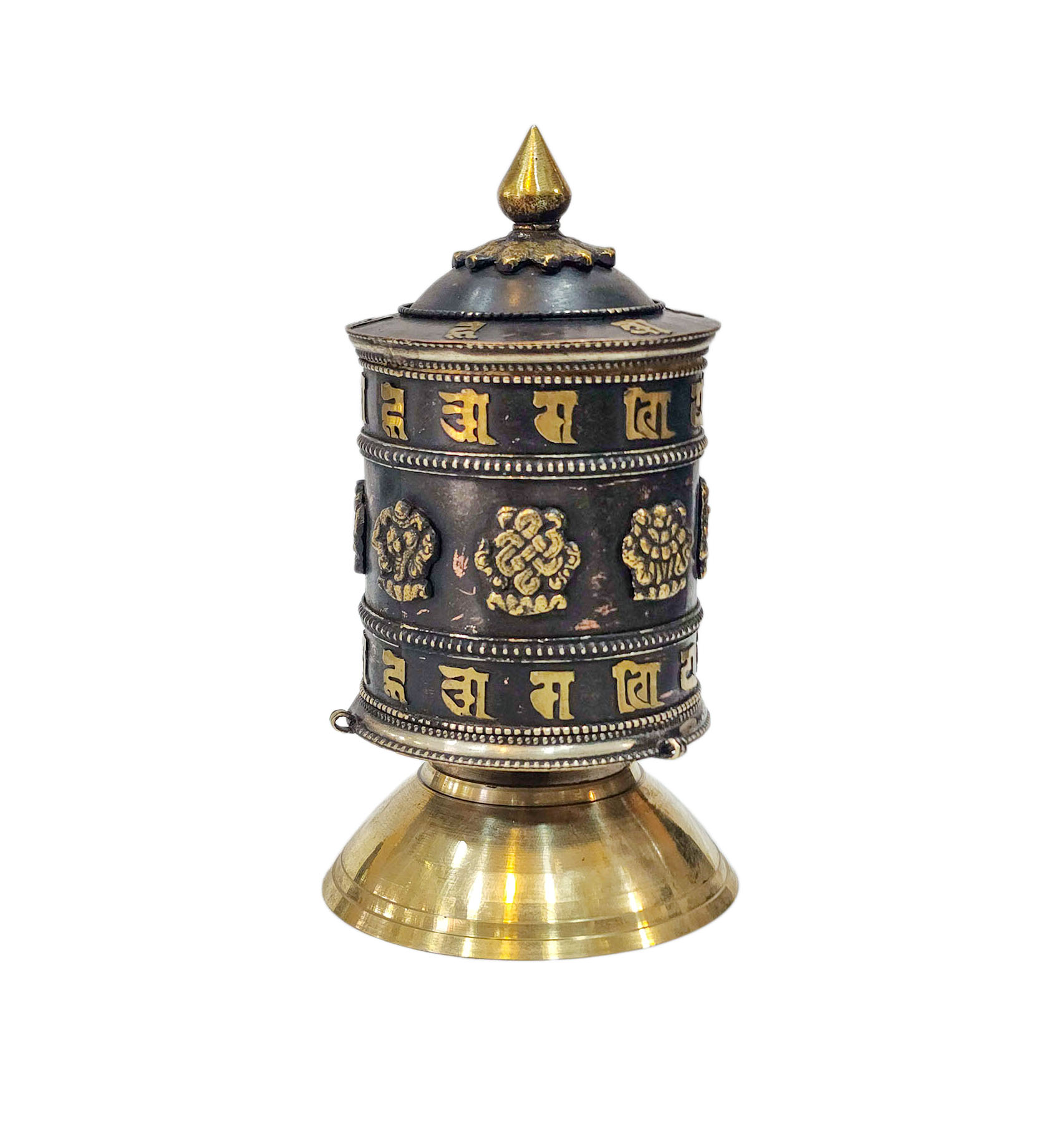 Buddhist Handmade Prayer Wheel <span Style=