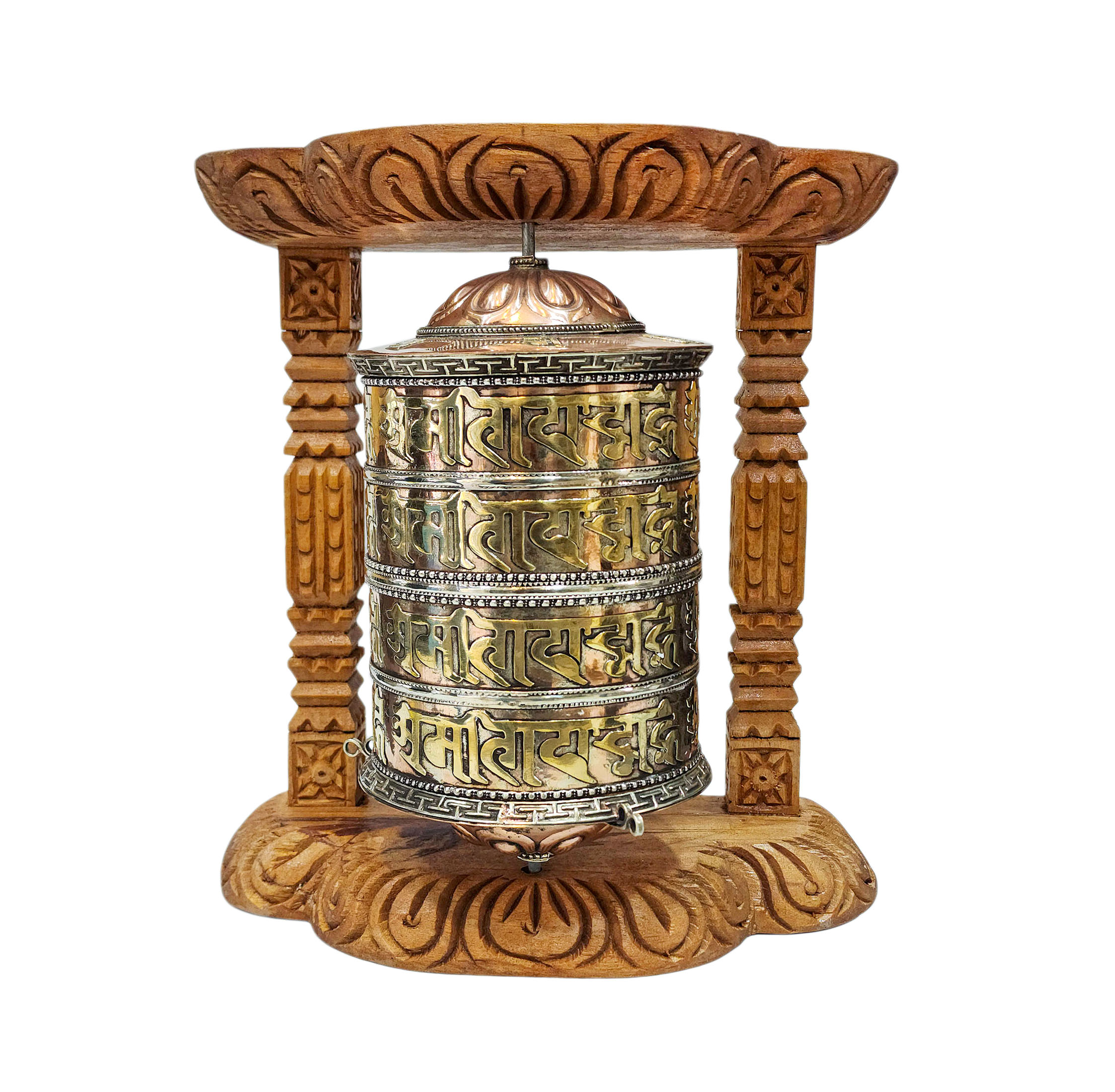 Buddhist Handmade Wall Prayer Wheel <span Style=