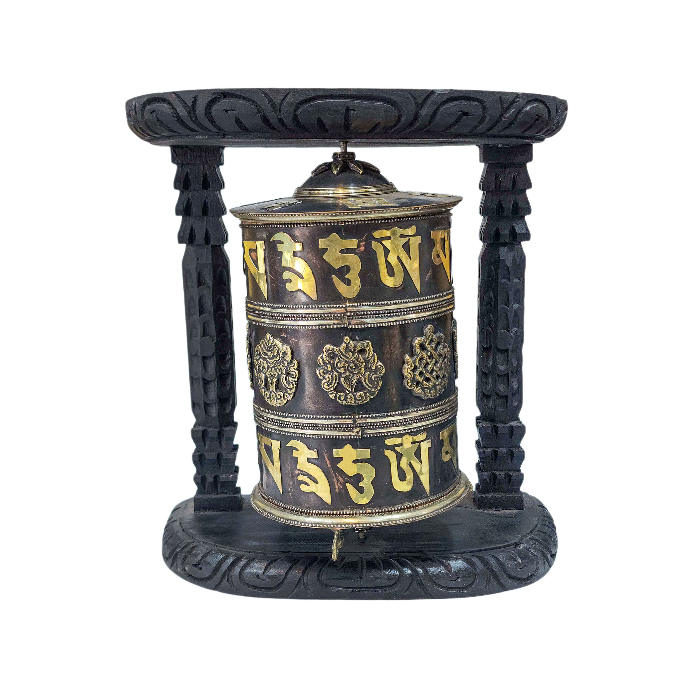 Buddhist Handmade Wall Prayer Wheel <span Style=