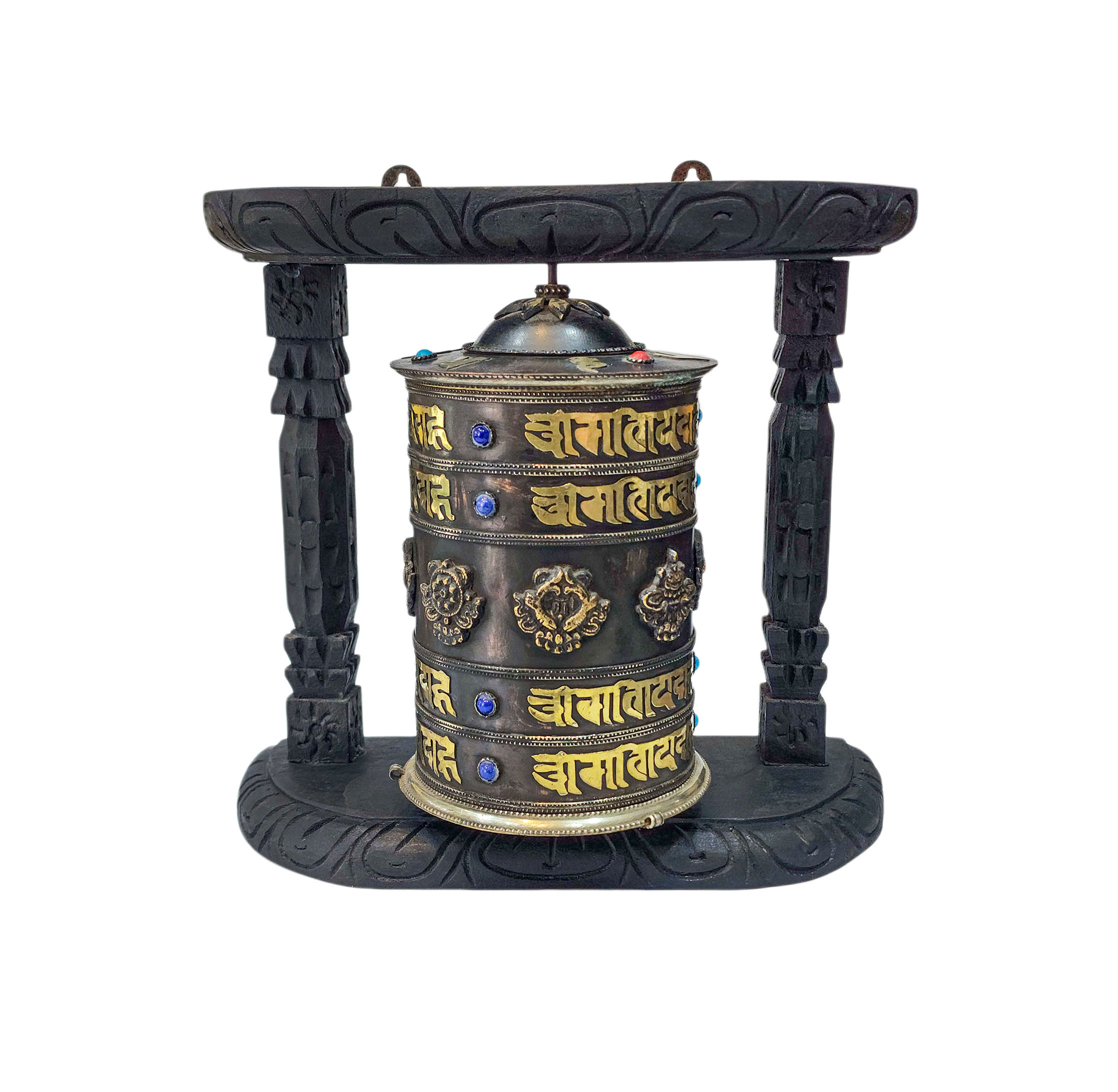 Buddhist Handmade Wall Prayer Wheel <span Style=