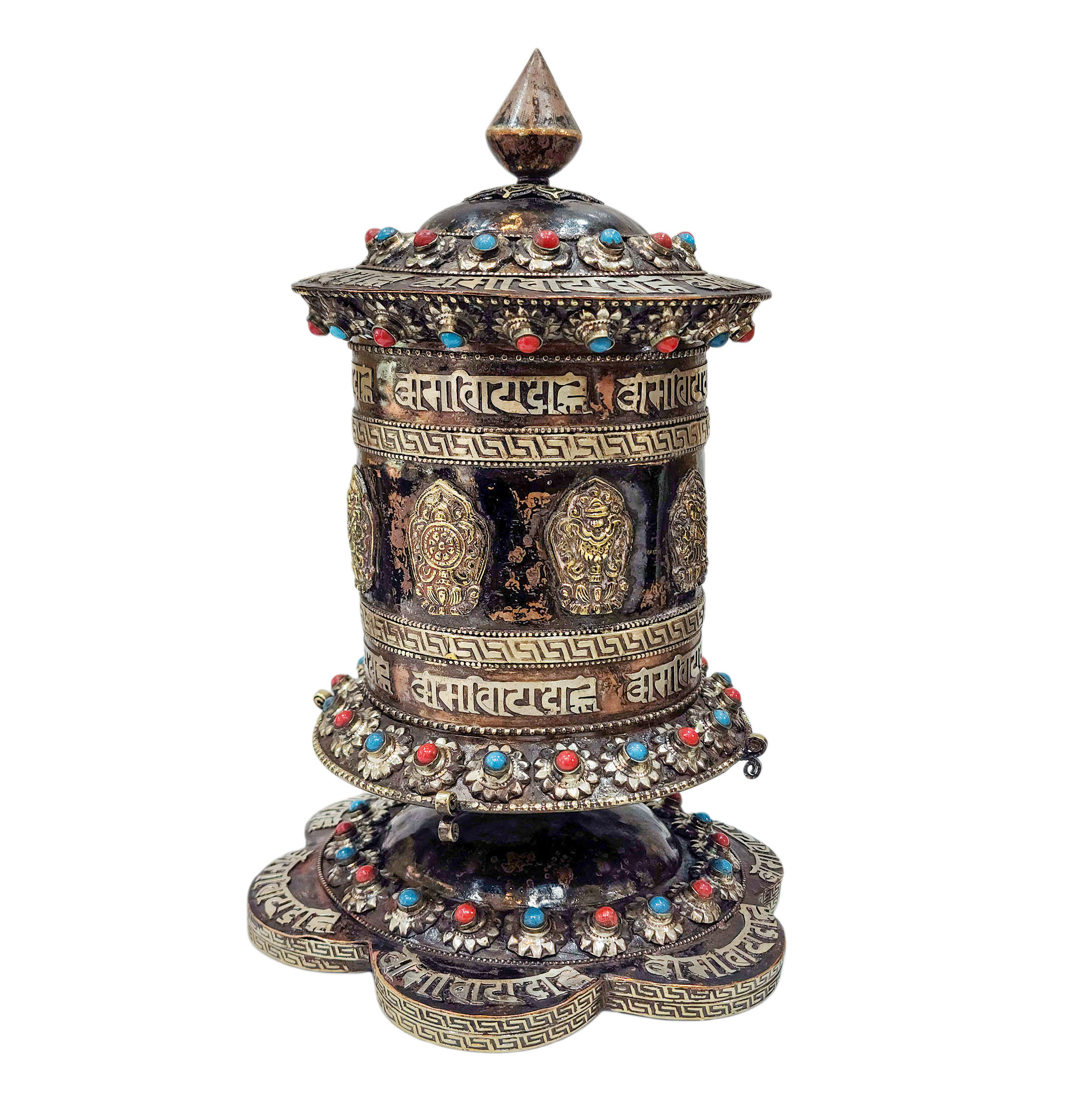 Buddhist Handmade Prayer Wheel <span Style=