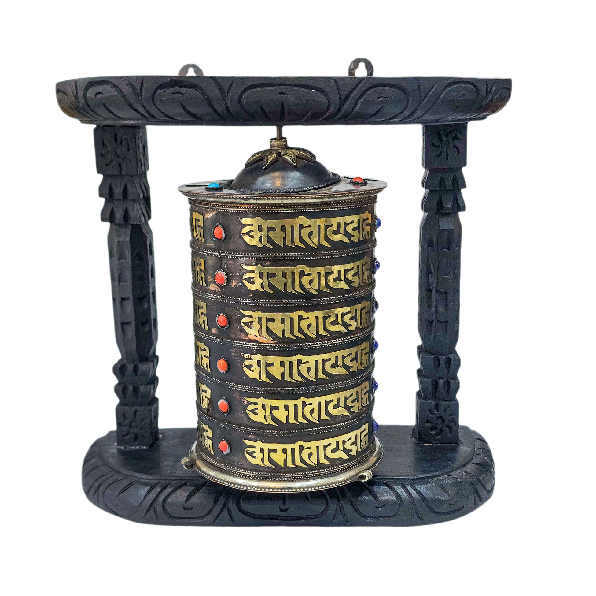 Buddhist Handmade Wall Prayer Wheel <span Style=