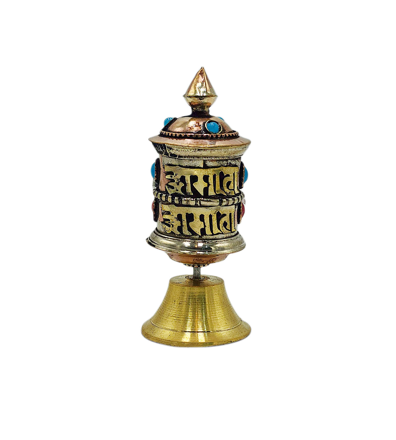 Buddhist Metal Prayer Wheel <span Style=