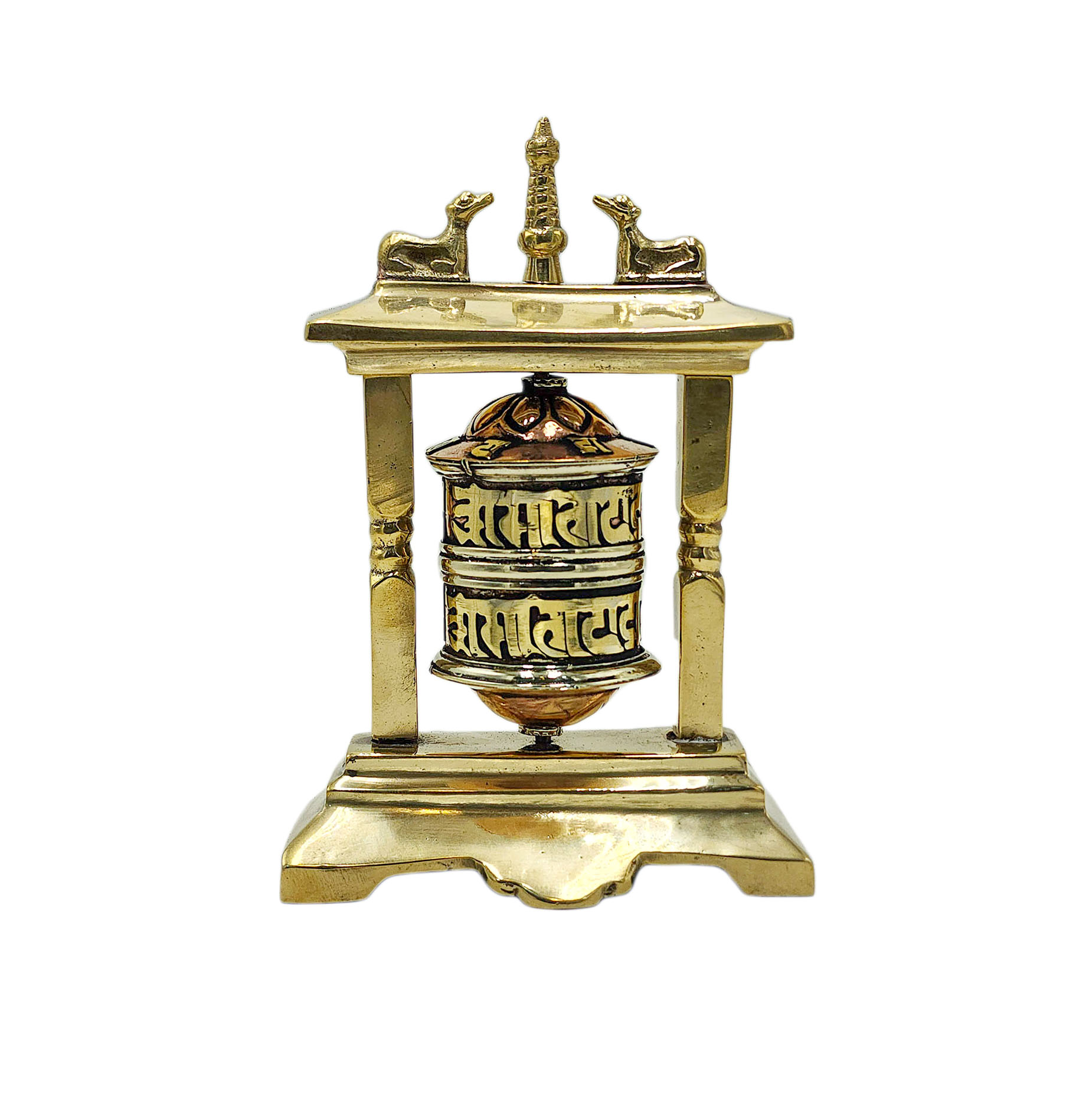 Buddhist Metal Prayer Wheel <span Style=