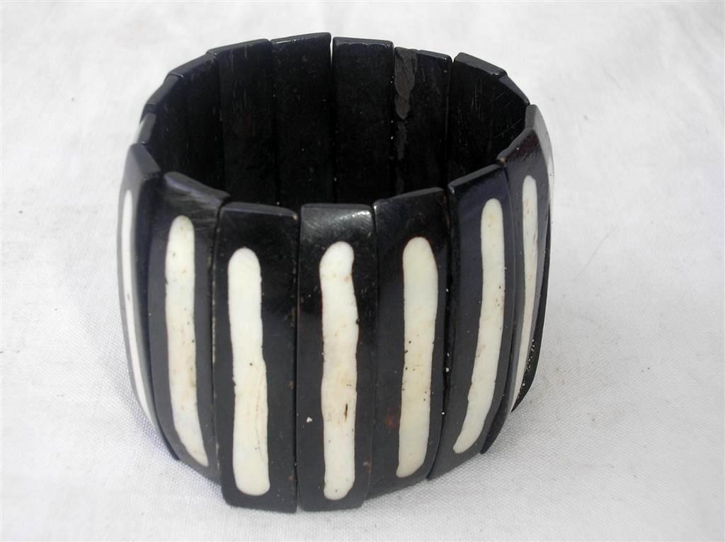 Spiral Design Yak Bone Bracelet, Handmade In Nepal