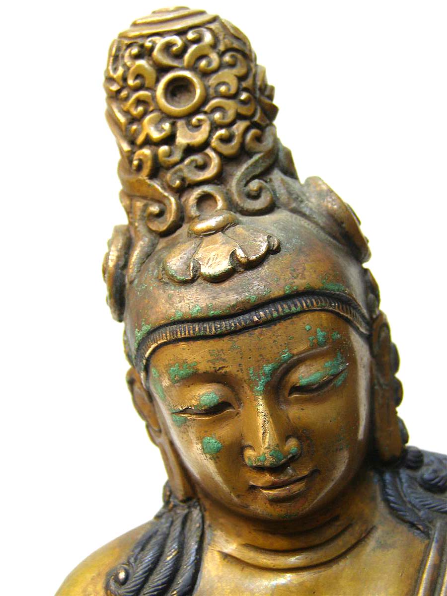 Bodhisattva Statue, double Color Oxidized