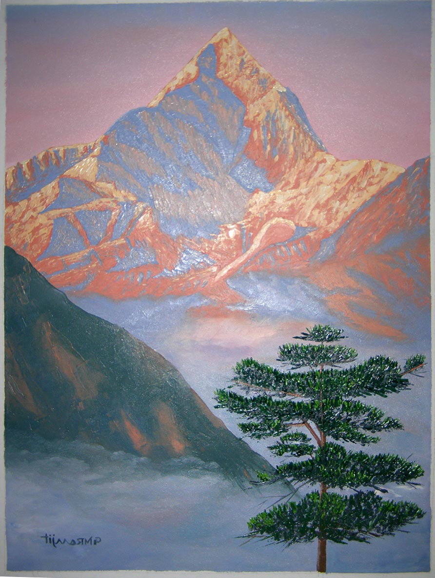 Mount Everest Oil Painting