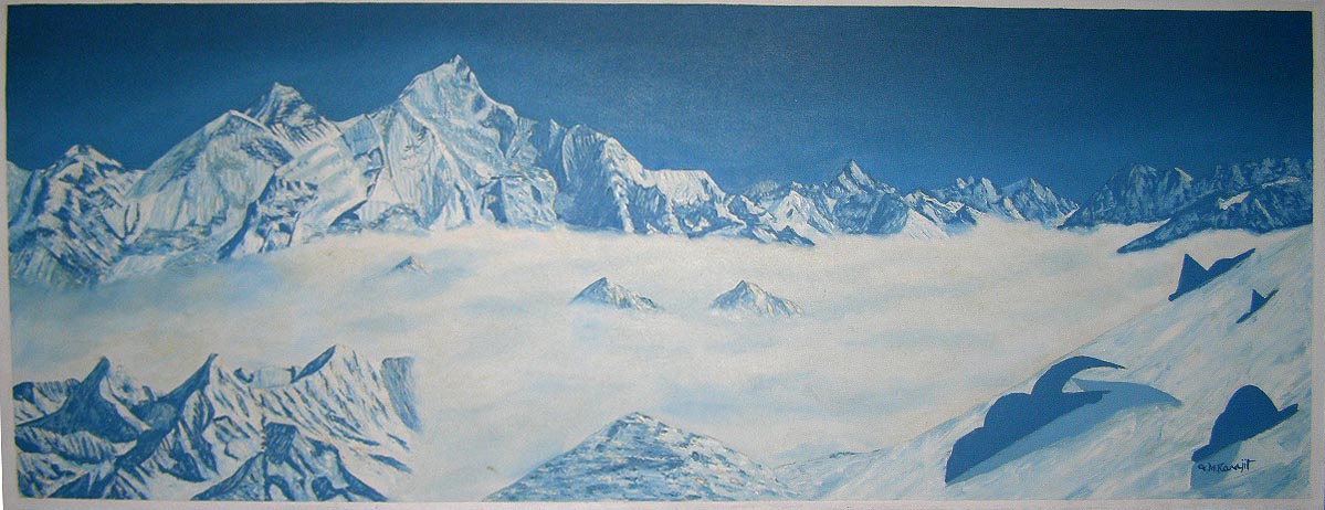 Himalaya Range Oil Painting