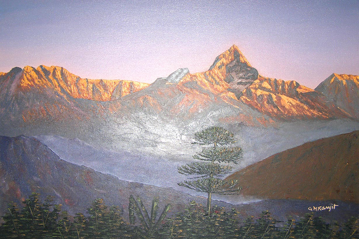 Mountain Oil Painting