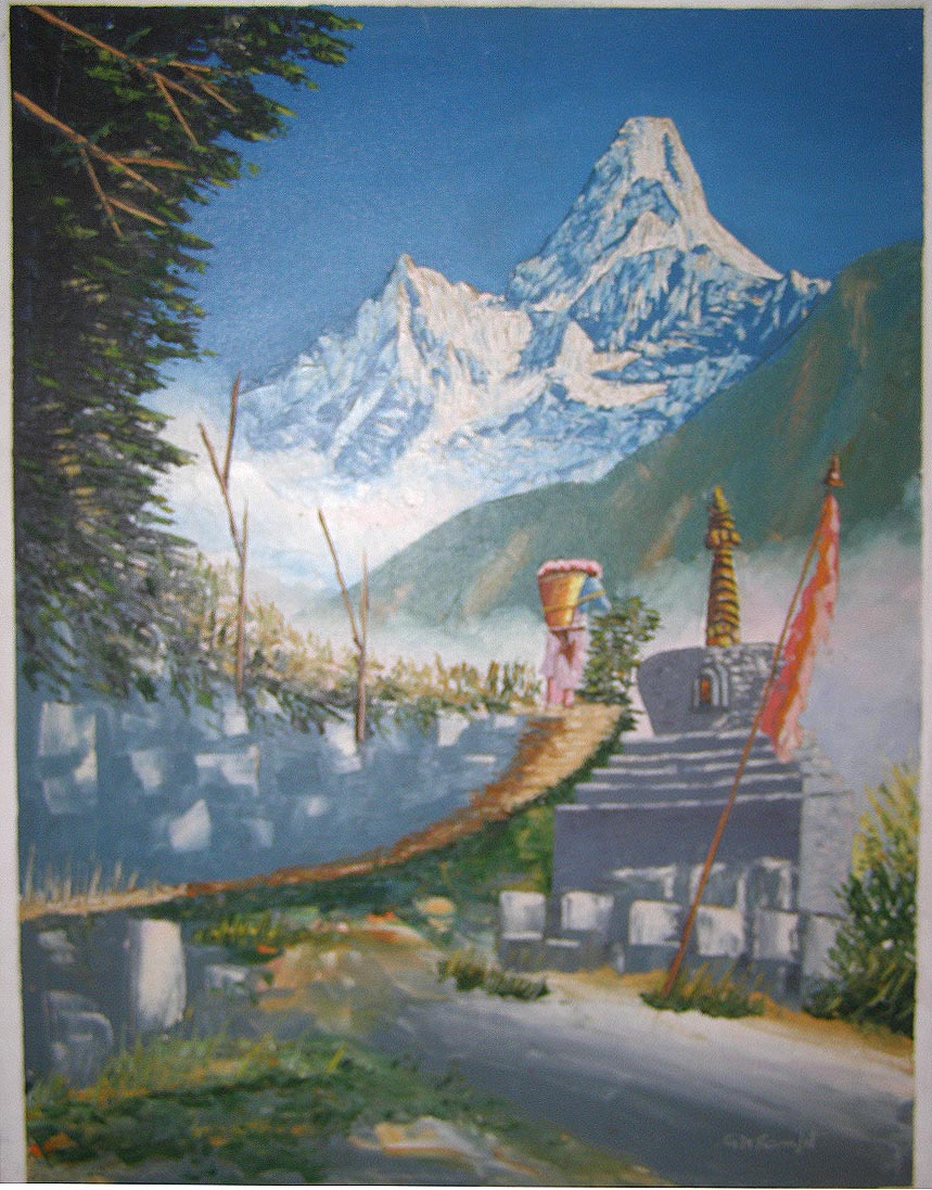 Mount Everest Oil Painting