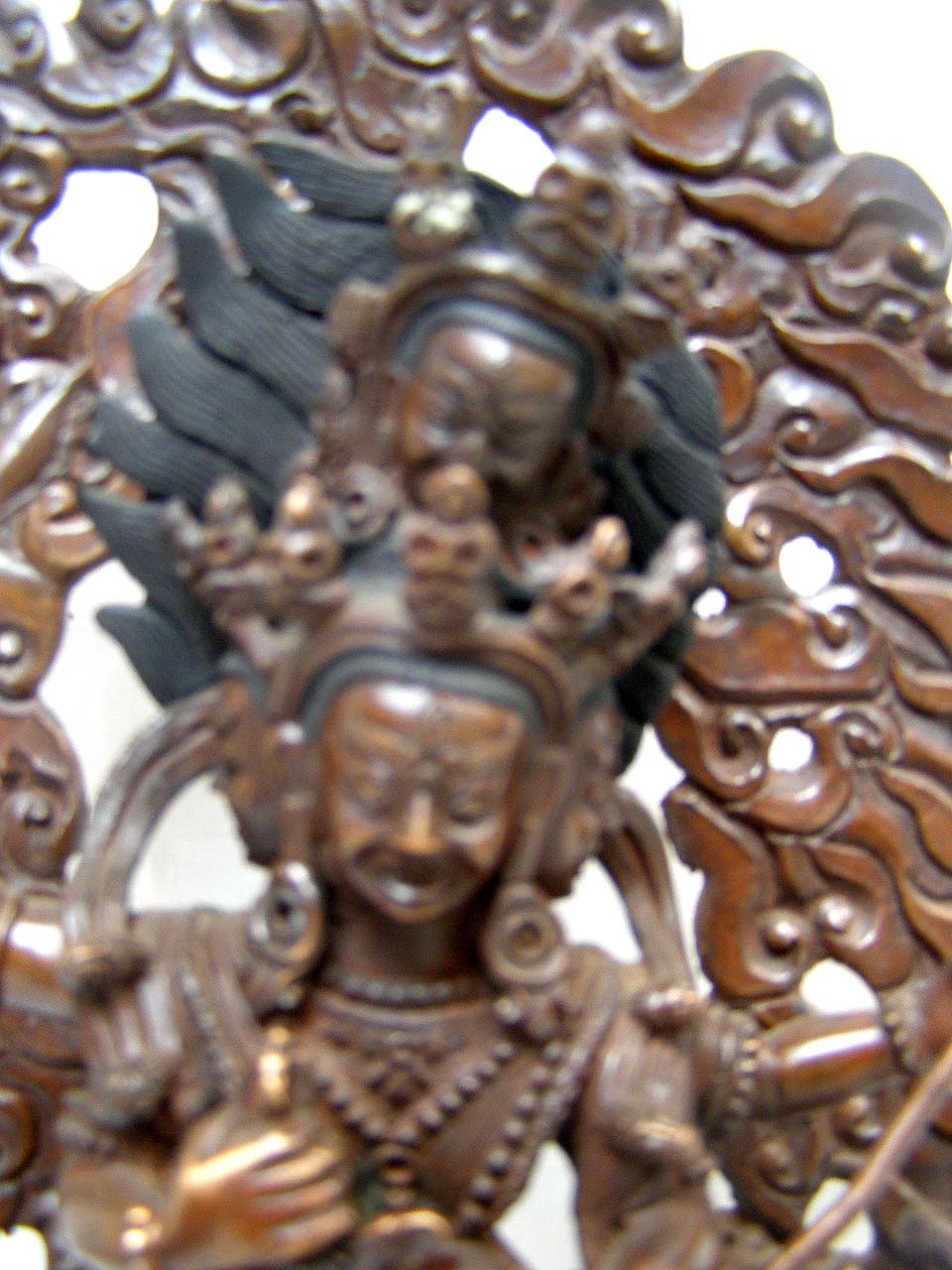 Mahakala Four Arms Statue, chocolate Oxidized, sold