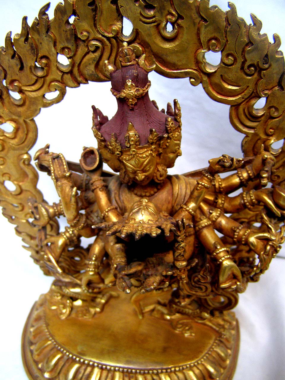 Chakrasamvara - Heruka Statue Full Fire Gold Plated