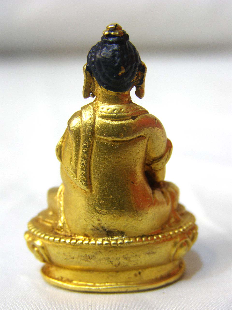 Ratna Sambhava Statue, full Gold Plated, old Post, remakable