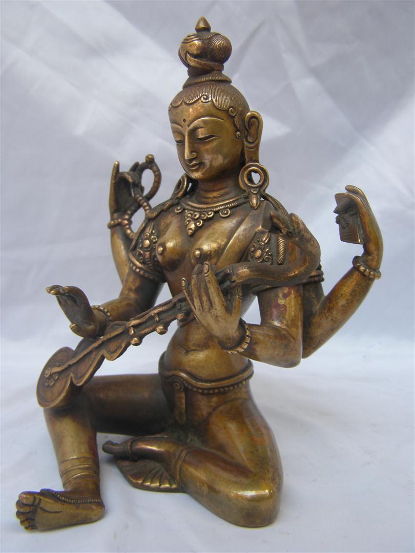 Saraswati Statue, bronze Finishing, master Quality, rare Find, sold