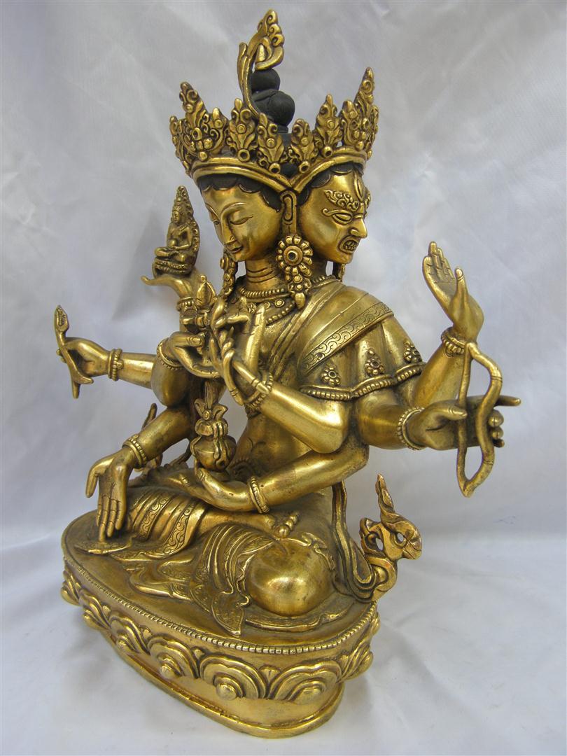 Ushnisha Vijaya Aka. Namgyalma Statue, full Gold Plated, old Post, remakable