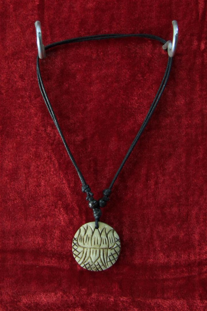 Lotus Bone Pendant