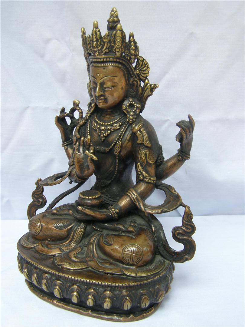Exquisite And Rare Nepali Brass Prajnaparamita Statue, black Oxidized, Pragya Parmita, sold