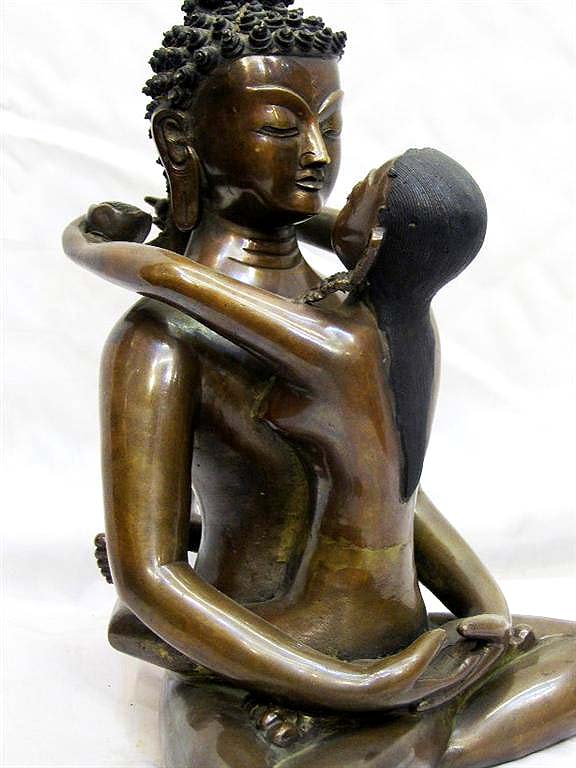Samantabhadra Statue, chocolate Oxidized, sold