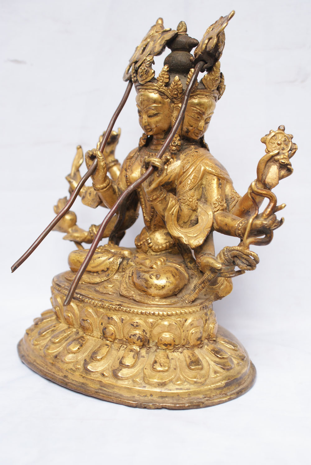 Dhoja Devi Sitatapatra - Umbrella Goddess - Dugar, Statue, full Gold Plated, antique Finishing, sold