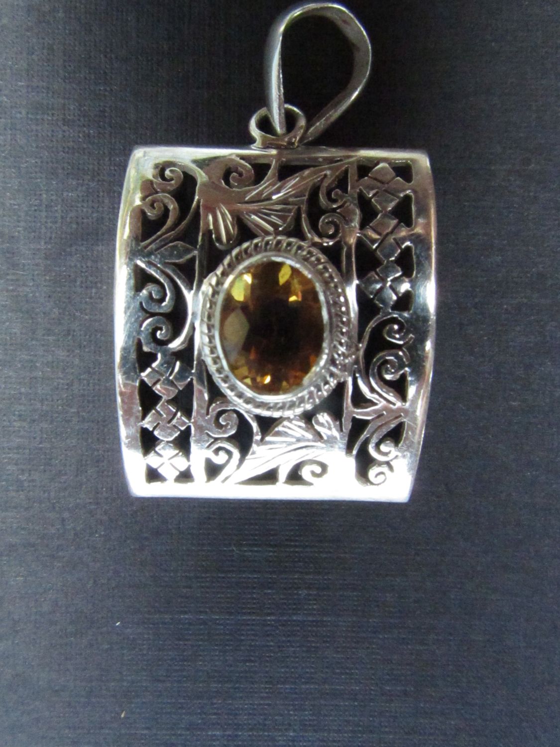 Faceted Citrine Pendant