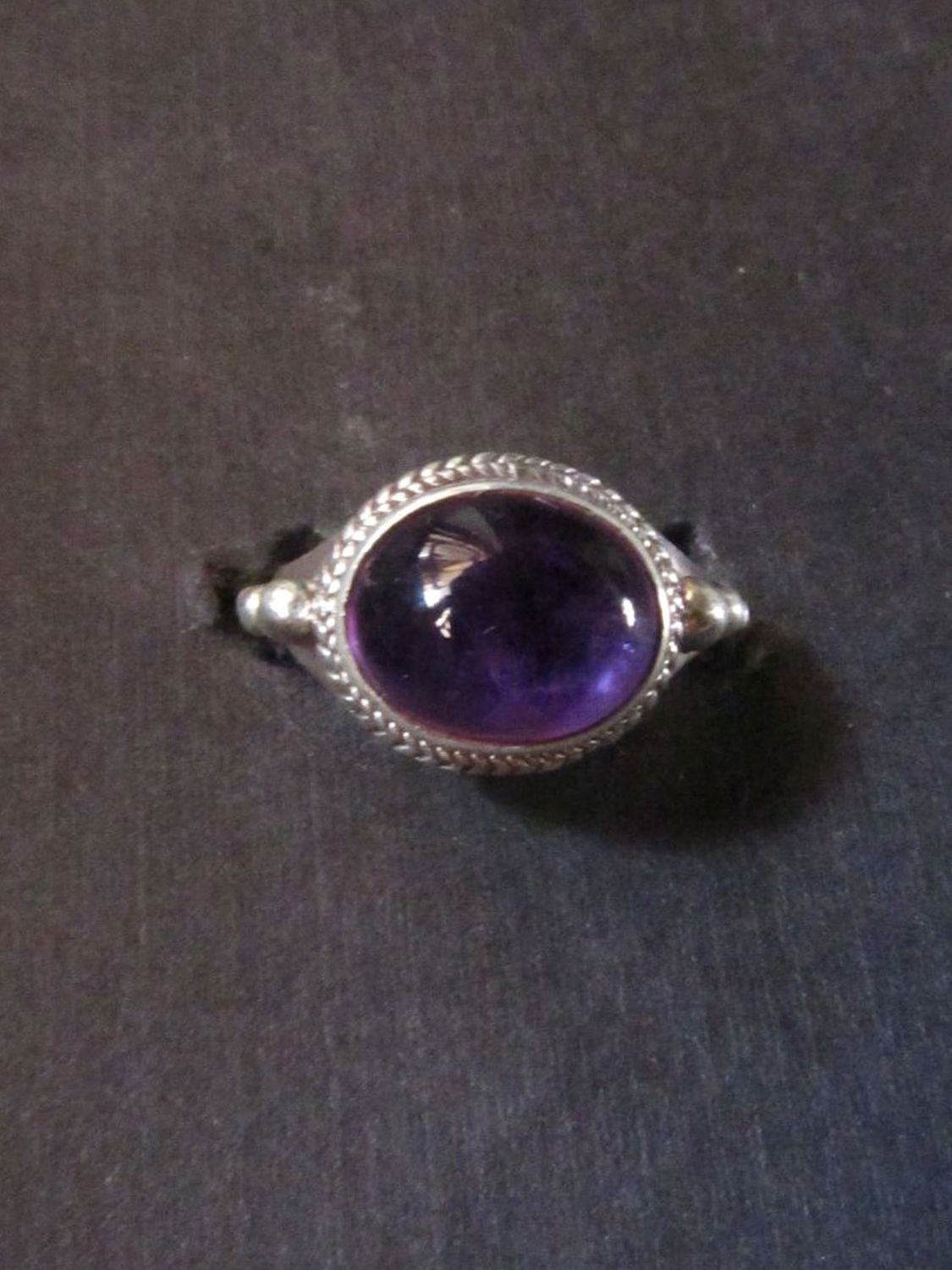 Cab Amethyst Ring, <span Style=