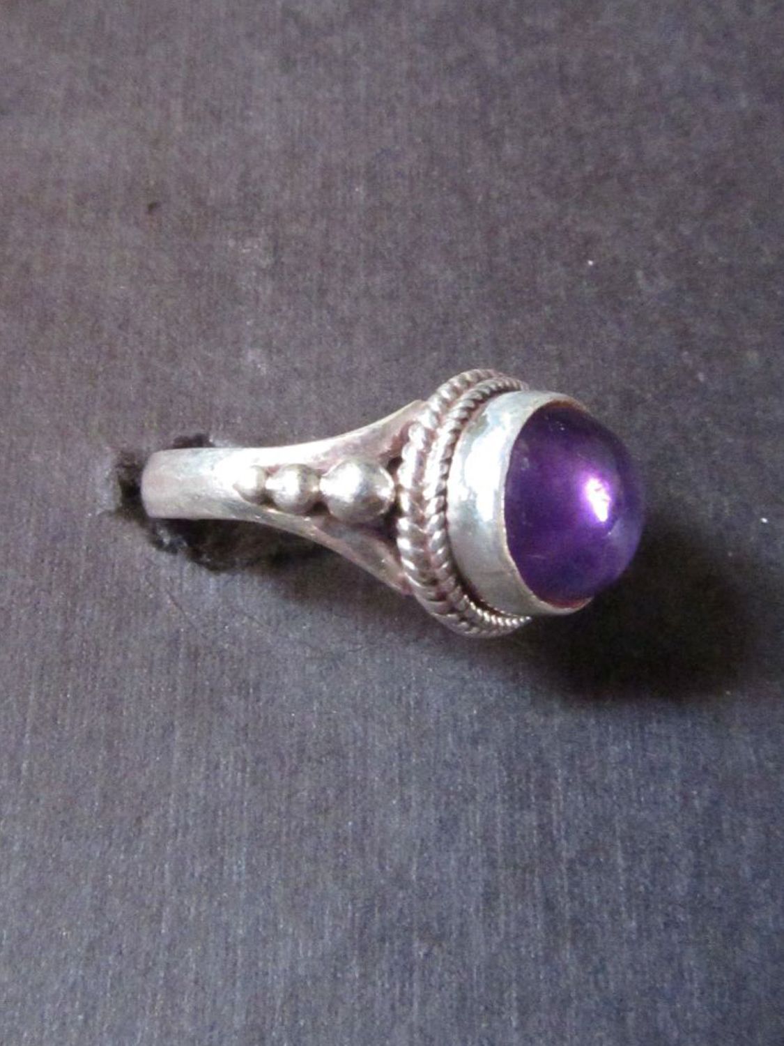 Cab Amethyst Ring, <span Style=