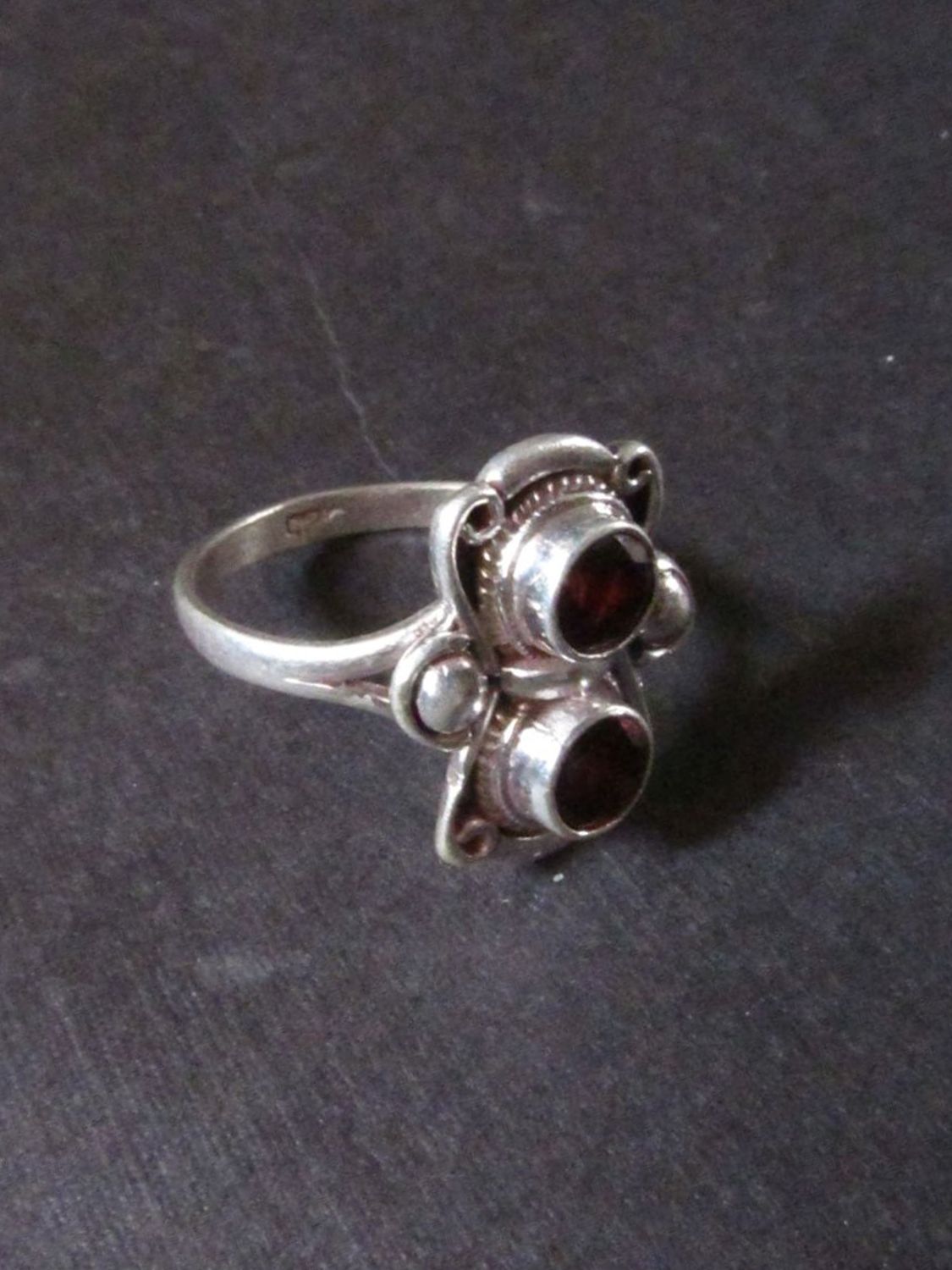 Faceted Garnet Ring