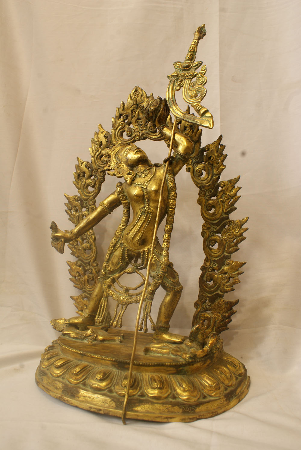 Vajrayogini Statue, full Gold Plated, antique Finishing, sold
