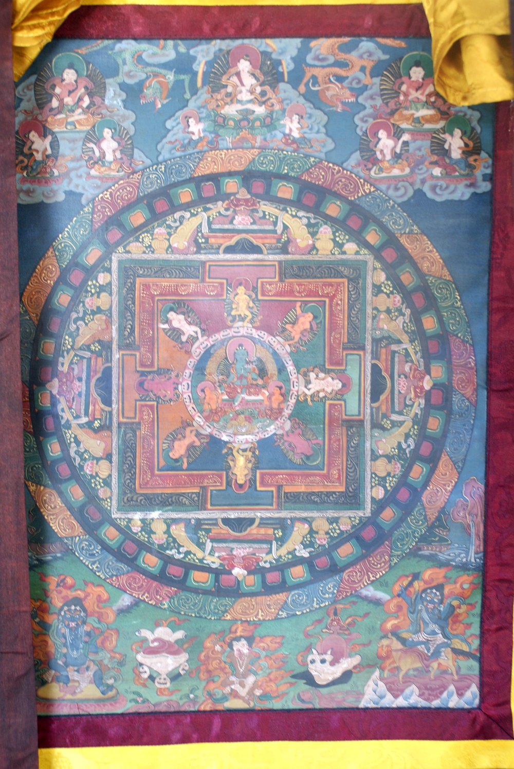 Mandala Thangka On Brocade