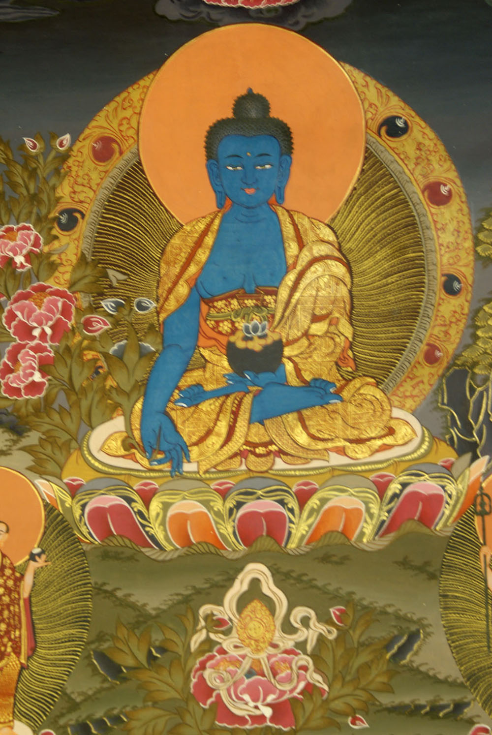 Medicine Buddha Thangka In Newai Style