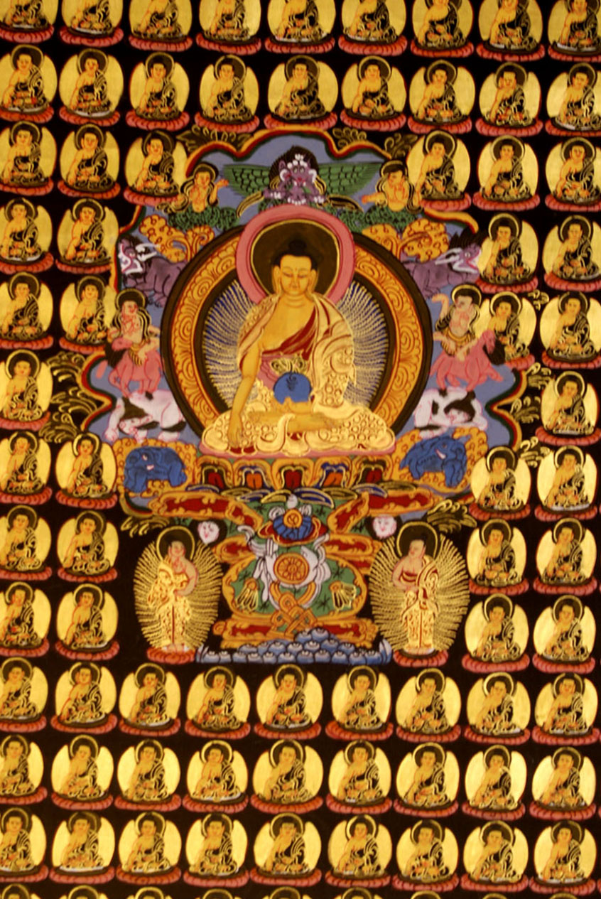 365 Buddhas Thangka Thangka, <span Style=