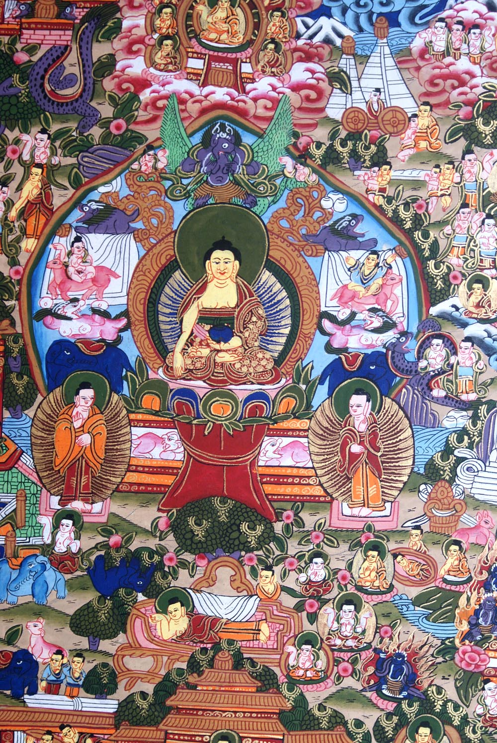 Buddha Life Story Thangka