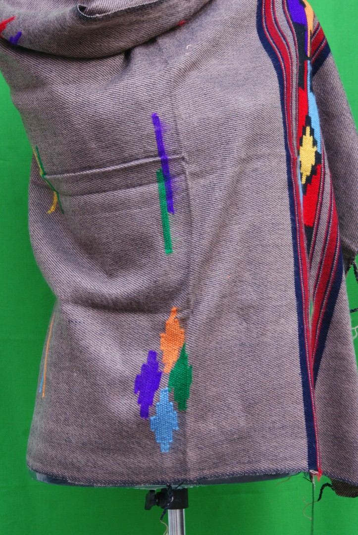 Yak Wool Shawl, Nepali Acrylic Hand Loom Shawl, Dhaka Design