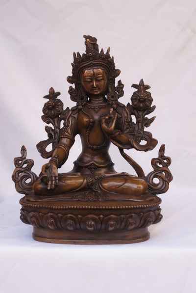 White Tara Statue, [chocolate Oxidize], [old Post], [remakable]