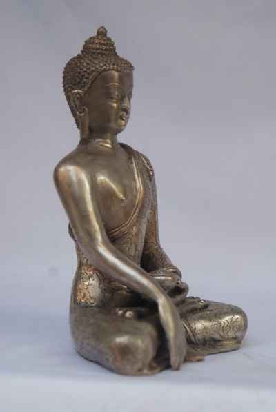 Shakyamuni Buddha Statue, [full Silver Plated], [sold]