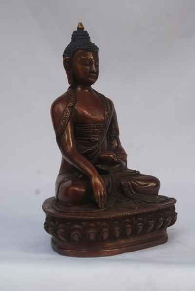 Shakyamuni Buddha Statue, [chocolate Oxidize], [old Post], [remakable]