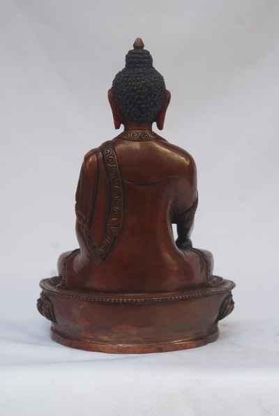 Shakyamuni Buddha Statue, [chocolate Oxidize], [old Post], [remakable]