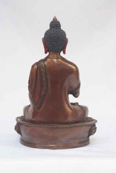 Amoghasiddhi Buddha Statue, [chocolate Oxidize], [old Post], [remakable]