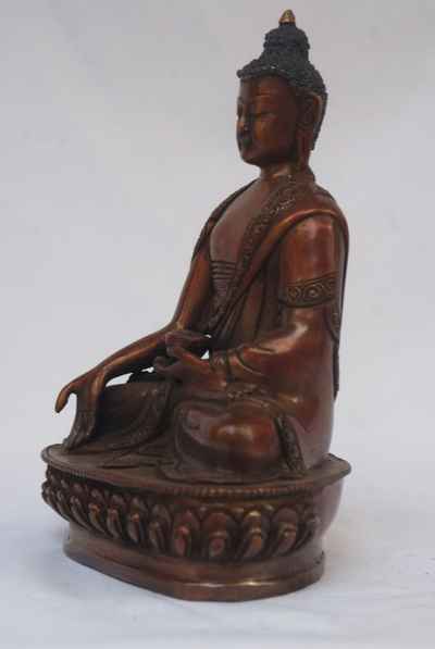 Ratnasambhava Statue, [chocolate Oxidize], [old Post], [remakable]