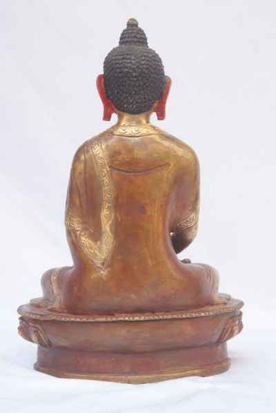 [best Price], Amitabha Buddha Statue, [partly Gold Plated], [painted Face], For A Gift, Altars And Buddhist Ritual