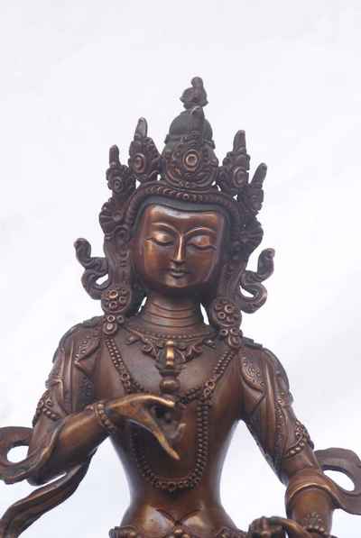 Buddhist Statue Of Vajrasattva, [chocolate Color Oxidation], [sold]